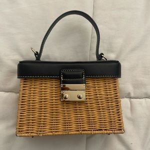 Top handle Woven box bag